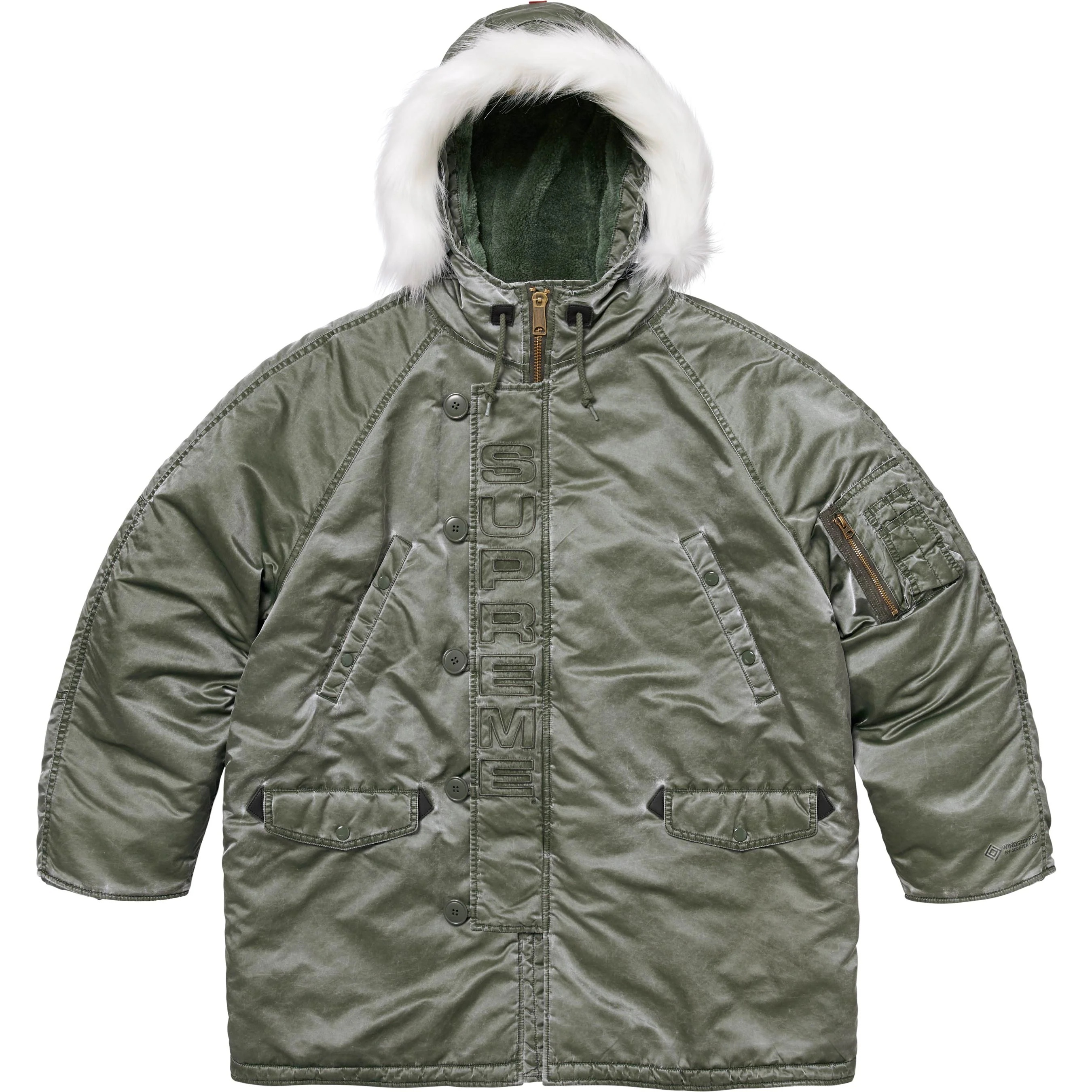 Washed Flight Satin N-3B Parka view 6